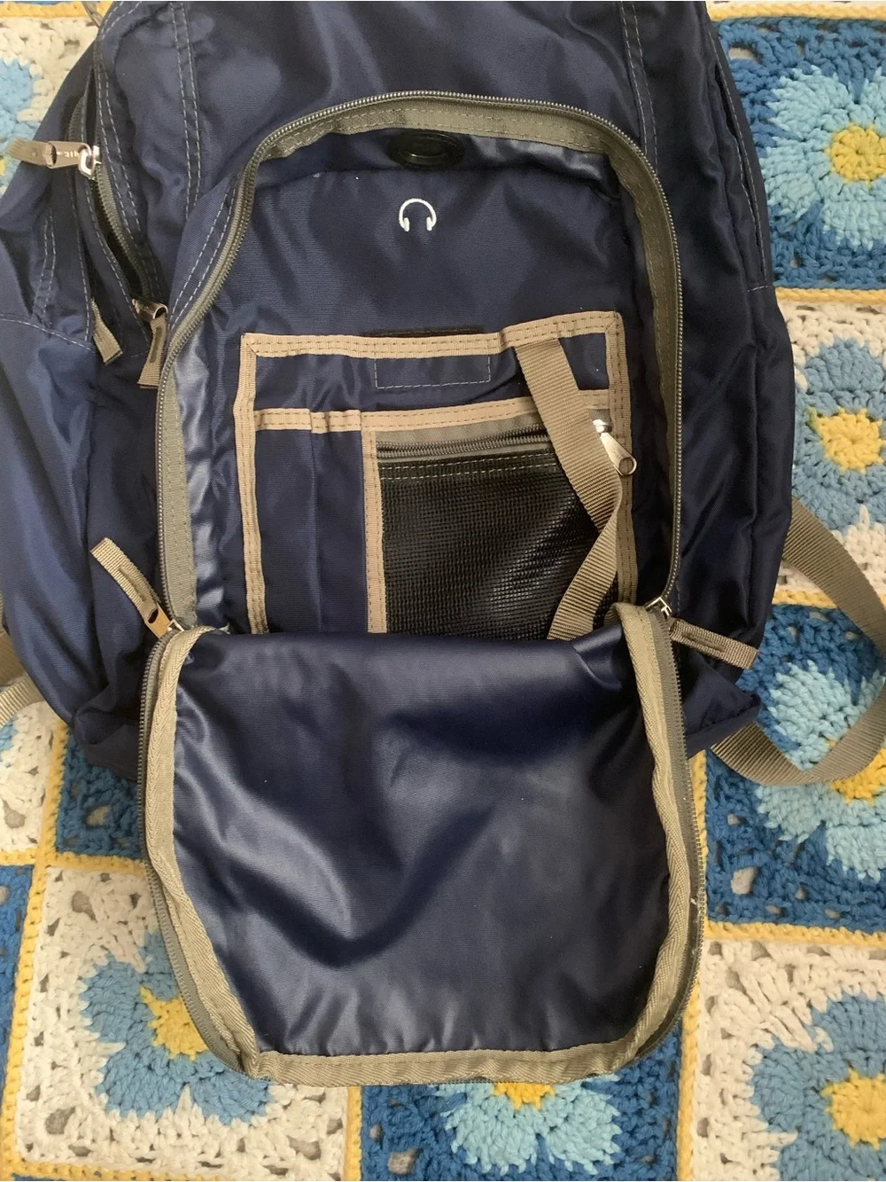 L.L. Bean Navy Deluxe Book Backpack